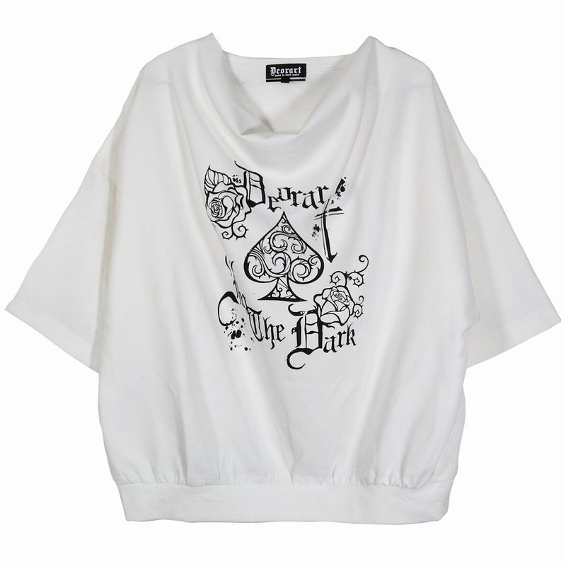 Deorart,ディオラート,モード,ゴシック,Tシャツ,ドレープ,普段使い,スペード,薔薇,裾絞り,地雷系,V系,ヴィジュアル系,大人,ファッション,衣装,メンズ,レディス,通販