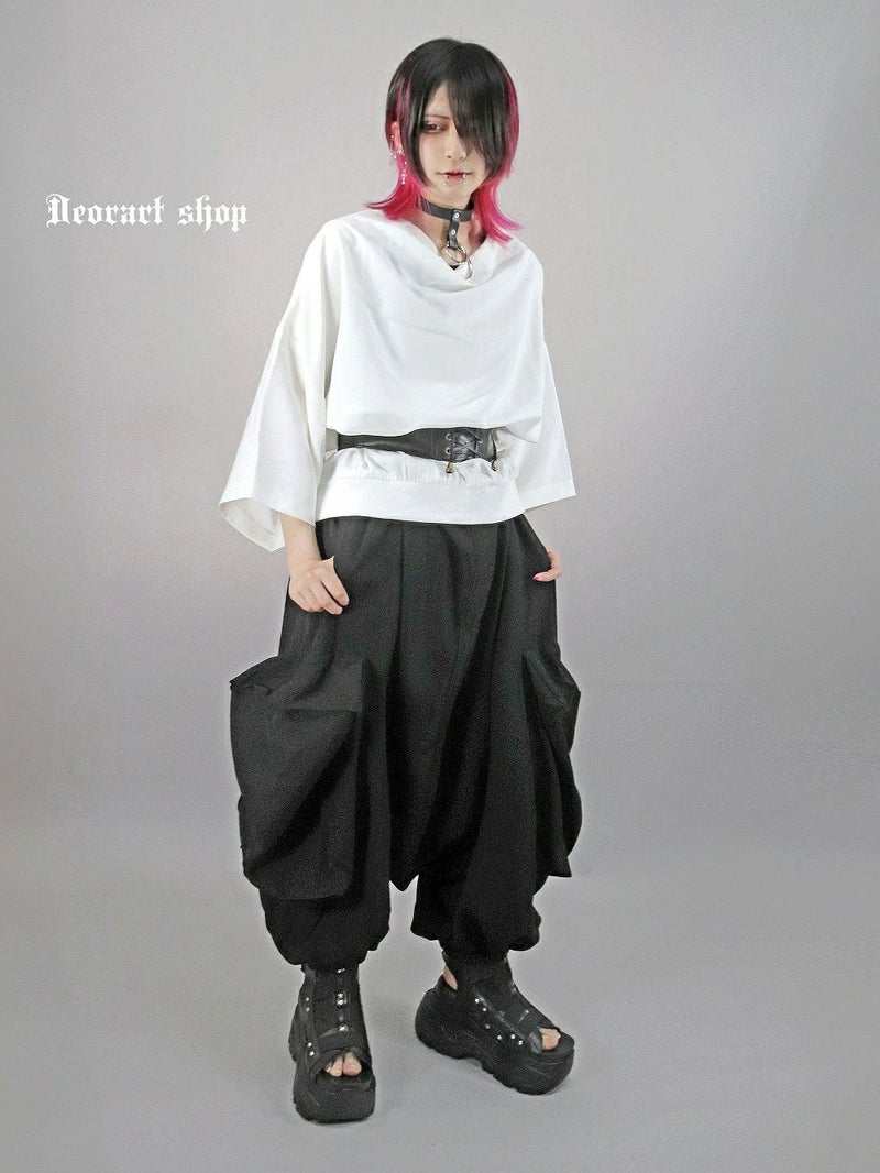 Deorart,ディオラート,モード,ゴシック,Tシャツ,ドレープ,普段使い,ロイヤルブルー,裾絞り,地雷系,V系,ヴィジュアル系,大人,ファッション,衣装,メンズ,レディス,通販