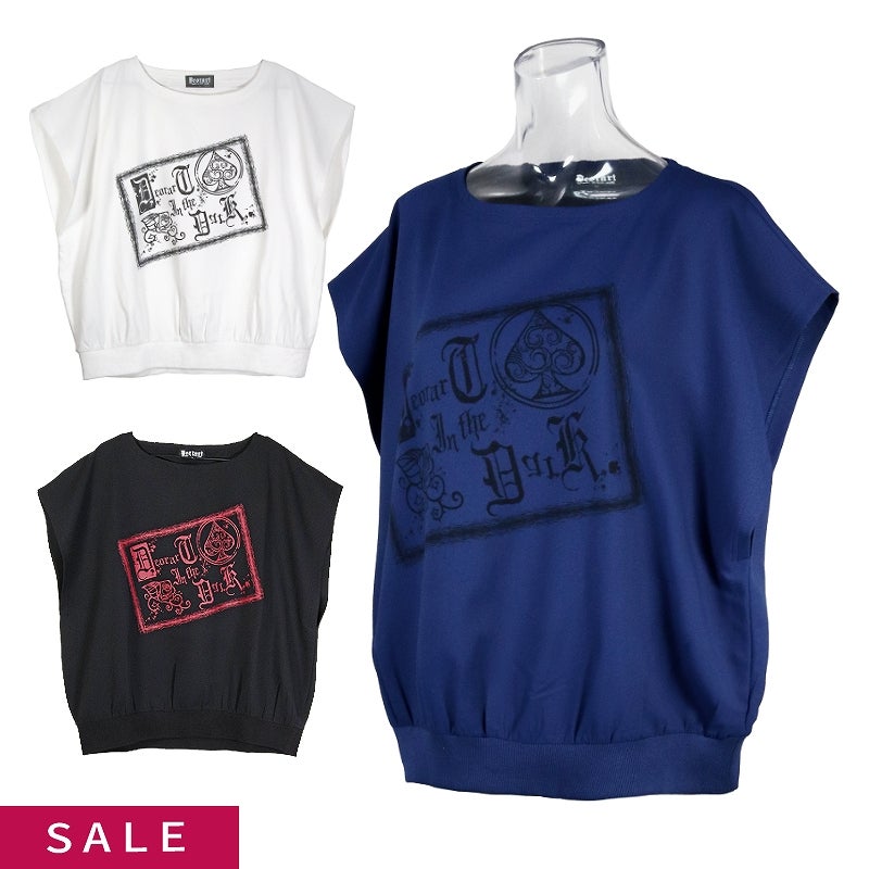 Deorart,ディオラート,モード,ゴシック,Tシャツ,ドレープ,普段使い,スペード,薔薇,裾絞り,地雷系,V系,ヴィジュアル系,大人,ファッション,衣装,メンズ,レディス,通販