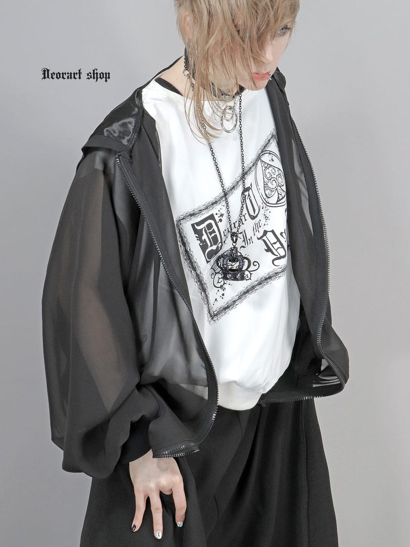 Deorart,ディオラート,モード,ゴシック,Tシャツ,ドレープ,普段使い,スペード,薔薇,裾絞り,地雷系,V系,ヴィジュアル系,大人,ファッション,衣装,メンズ,レディス,通販
