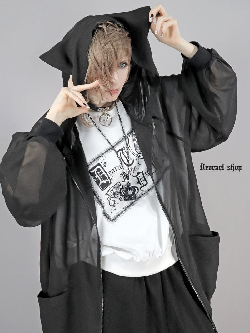 Deorart,ディオラート,モード,ゴシック,Tシャツ,ドレープ,普段使い,スペード,薔薇,裾絞り,地雷系,V系,ヴィジュアル系,大人,ファッション,衣装,メンズ,レディス,通販