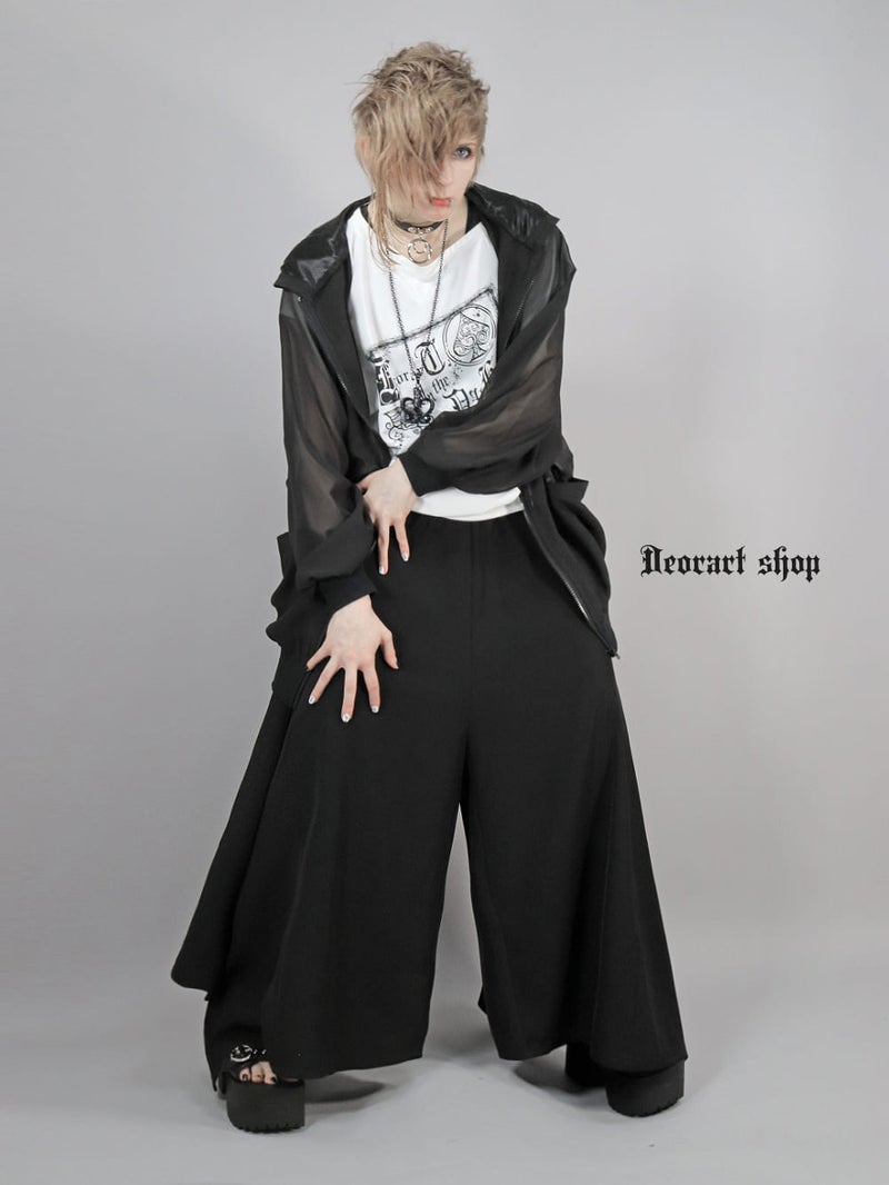 Deorart,ディオラート,モード,ゴシック,Tシャツ,ドレープ,普段使い,スペード,薔薇,裾絞り,地雷系,V系,ヴィジュアル系,大人,ファッション,衣装,メンズ,レディス,通販