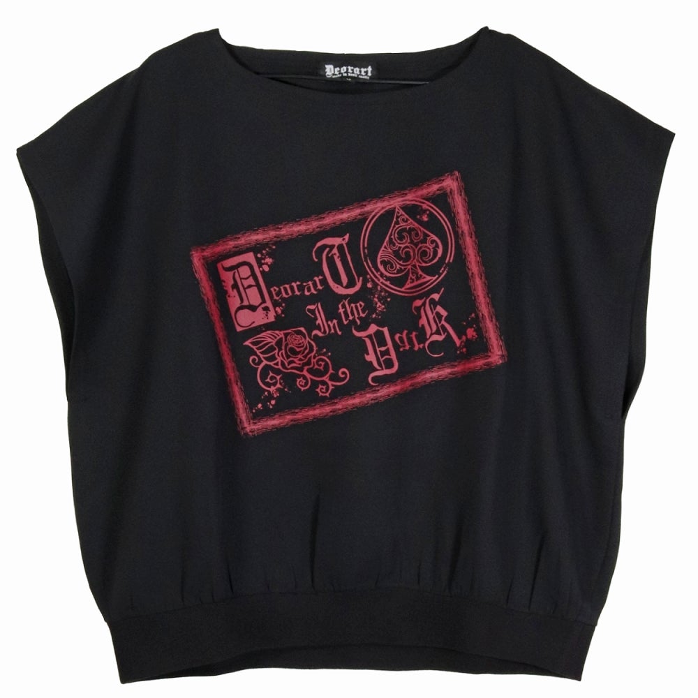 Deorart,ディオラート,モード,ゴシック,Tシャツ,ドレープ,普段使い,スペード,薔薇,裾絞り,地雷系,V系,ヴィジュアル系,大人,ファッション,衣装,メンズ,レディス,通販