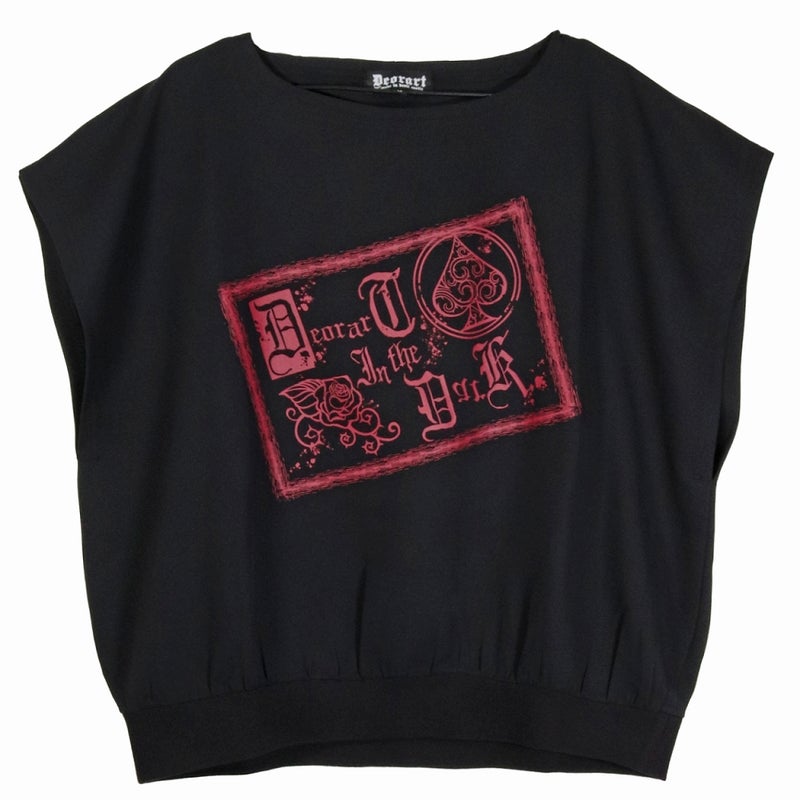 Deorart,ディオラート,モード,ゴシック,Tシャツ,ドレープ,普段使い,スペード,薔薇,裾絞り,地雷系,V系,ヴィジュアル系,大人,ファッション,衣装,メンズ,レディス,通販