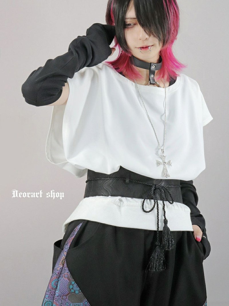  Deorart,ディオラート,モード,ゴシック,Tシャツ,ドレープ,普段使い,スペード,薔薇,裾絞り,地雷系,V系,ヴィジュアル系,大人,ファッション,衣装,メンズ,レディス,通販