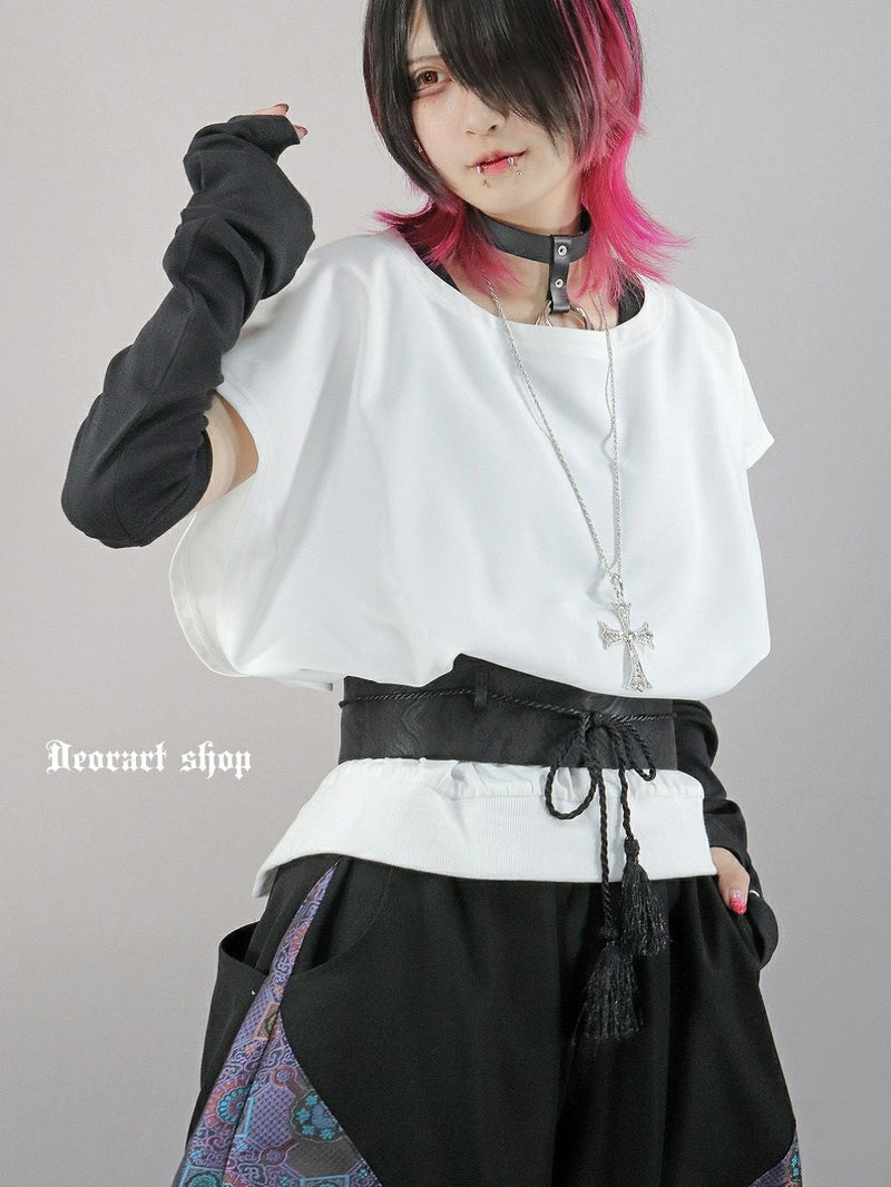  Deorart,ディオラート,モード,ゴシック,Tシャツ,ドレープ,普段使い,スペード,薔薇,裾絞り,地雷系,V系,ヴィジュアル系,大人,ファッション,衣装,メンズ,レディス,通販