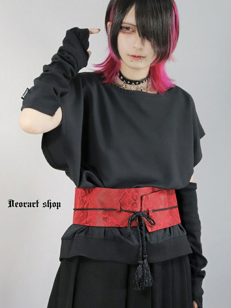  Deorart,ディオラート,モード,ゴシック,Tシャツ,ドレープ,普段使い,スペード,薔薇,裾絞り,地雷系,V系,ヴィジュアル系,大人,ファッション,衣装,メンズ,レディス,通販