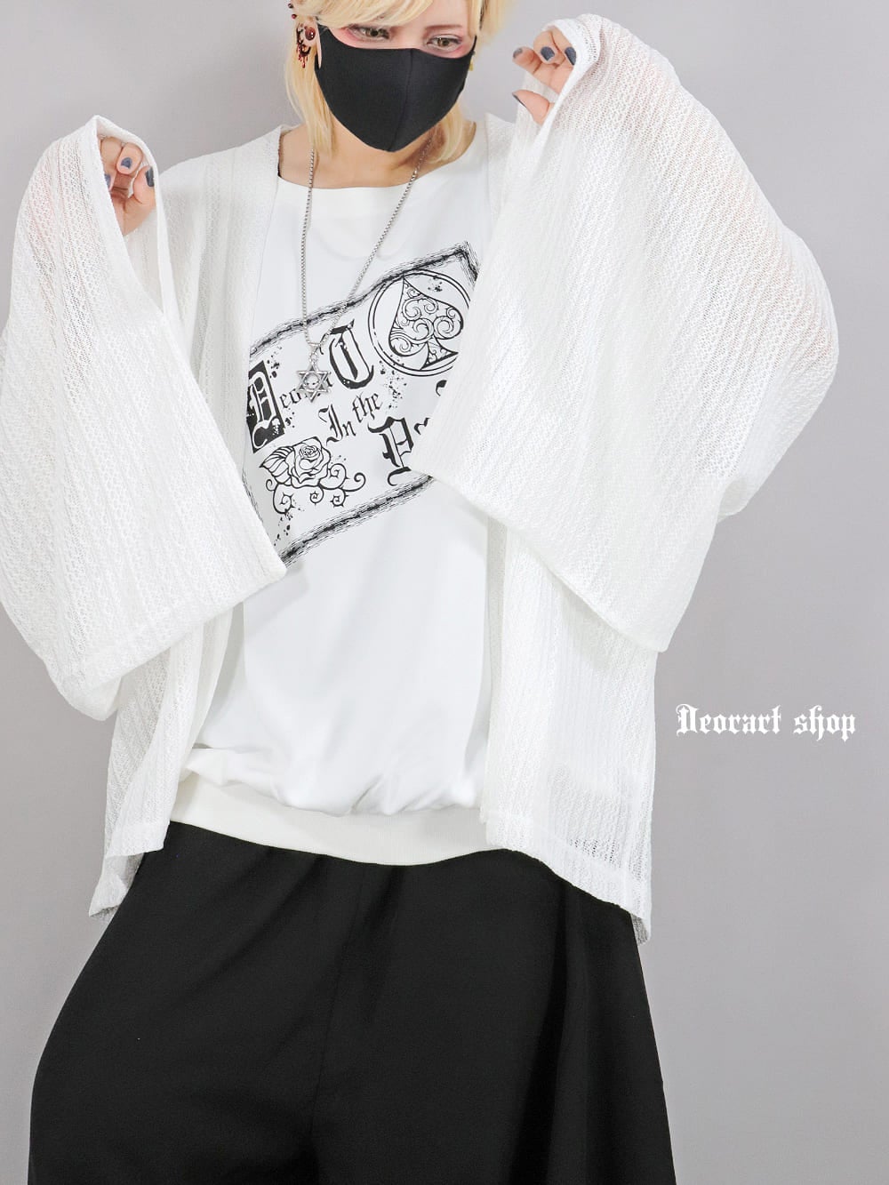 Deorart,ディオラート,モード,ゴシック,和ゴス,着物袖,振袖,シアー,レース着物,和装,普段使い,カーディガン,羽織り,新中式,地雷系,ゴスロリ,ファッション,衣装,メンズ,レディス,衣装,通販
