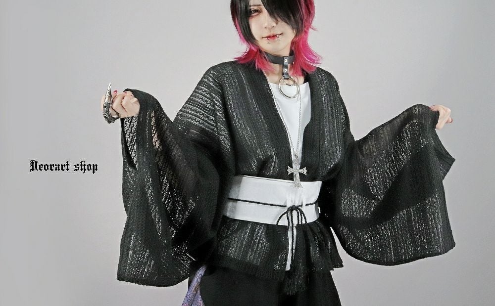 DRT2847 [透け感 シアー] キモノ袖 羽織カーディガン [着物袖・振袖