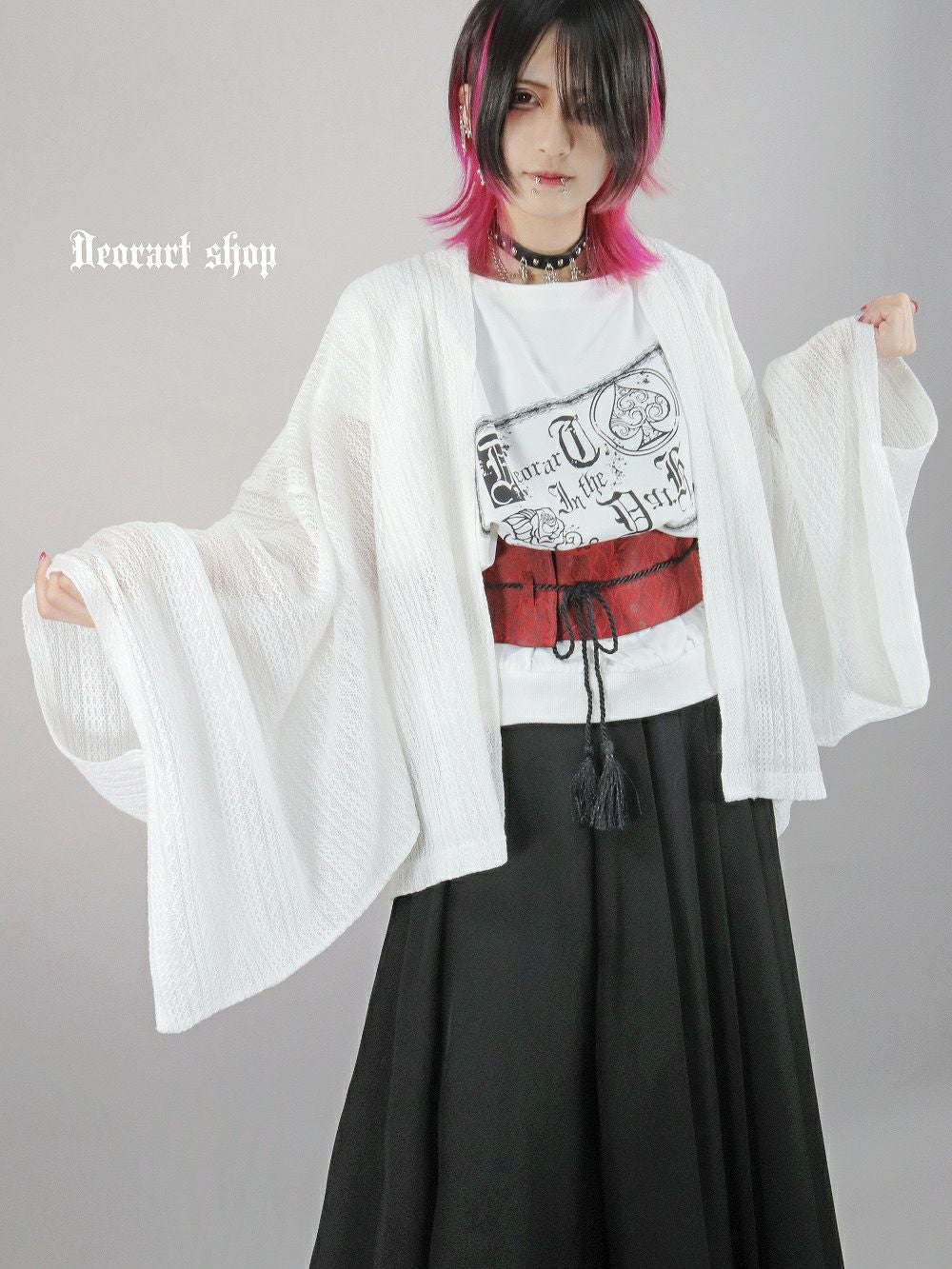 Deorart,ディオラート,モード,ゴシック,和ゴス,着物袖,振袖,シアー,レース着物,和装,普段使い,カーディガン,羽織り,新中式,地雷系,ゴスロリ,ファッション,衣装,メンズ,レディス,衣装,通販