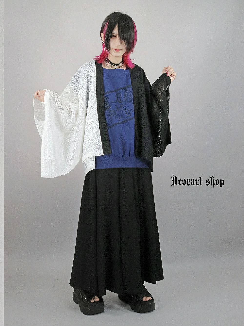 Deorart,ディオラート,モード,ゴシック,和ゴス,着物袖,振袖,シアー,レース着物,和装,普段使い,カーディガン,羽織り,新中式,地雷系,ゴスロリ,ファッション,衣装,メンズ,レディス,衣装,通販