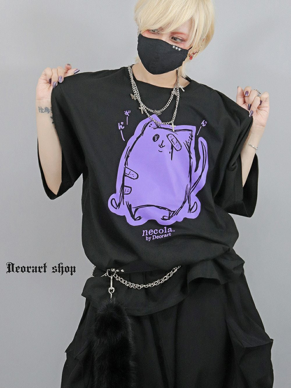Deorart,ディオラート,ネコラ、NECOLA,通販,和,プリントT,ビッグT,大きいサイズ,V系,地雷系,病みかわいい,病みT,オカルト,ゴスパンクゴスパンク,バンギャ,メンズ,ユニセックス,レディス,ブランド,大人,emo,punk,rock,harajyuku,ファッション,服