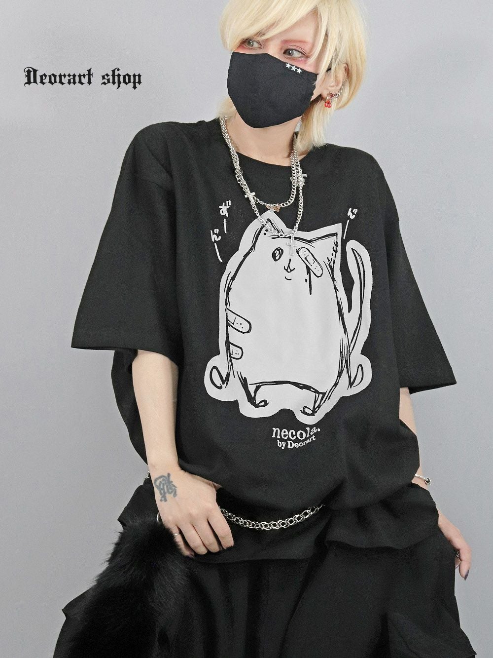 Deorart,ディオラート,ネコラ、NECOLA,通販,和,プリントT,ビッグT,大きいサイズ,V系,地雷系,病みかわいい,病みT,オカルト,ゴスパンクゴスパンク,バンギャ,メンズ,ユニセックス,レディス,ブランド,大人,emo,punk,rock,harajyuku,ファッション,服
