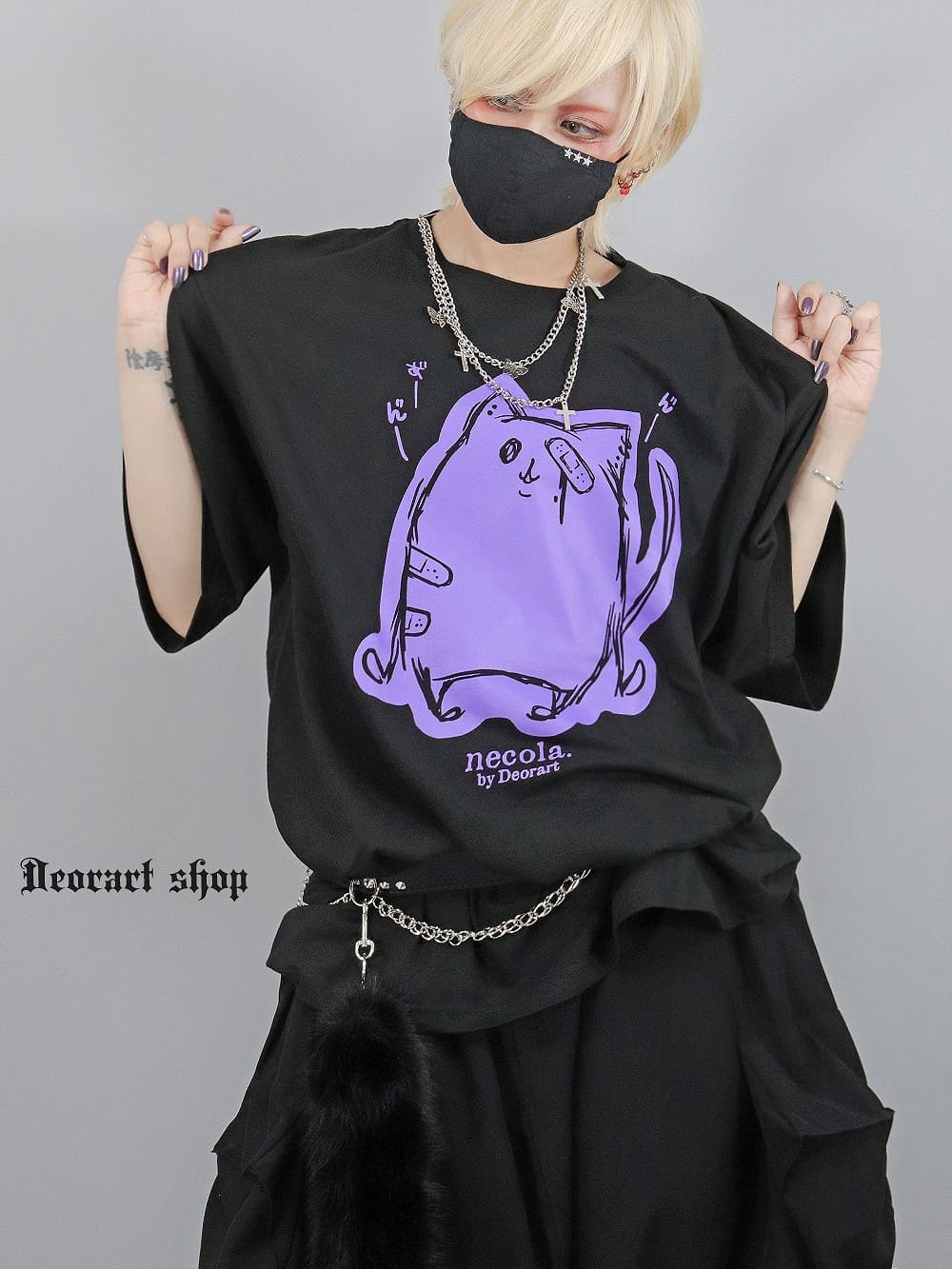 Deorart,ディオラート,ネコラ、NECOLA,通販,和,プリントT,ビッグT,大きいサイズ,V系,地雷系,病みかわいい,病みT,オカルト,ゴスパンクゴスパンク,バンギャ,メンズ,ユニセックス,レディス,ブランド,大人,emo,punk,rock,harajyuku,ファッション,服