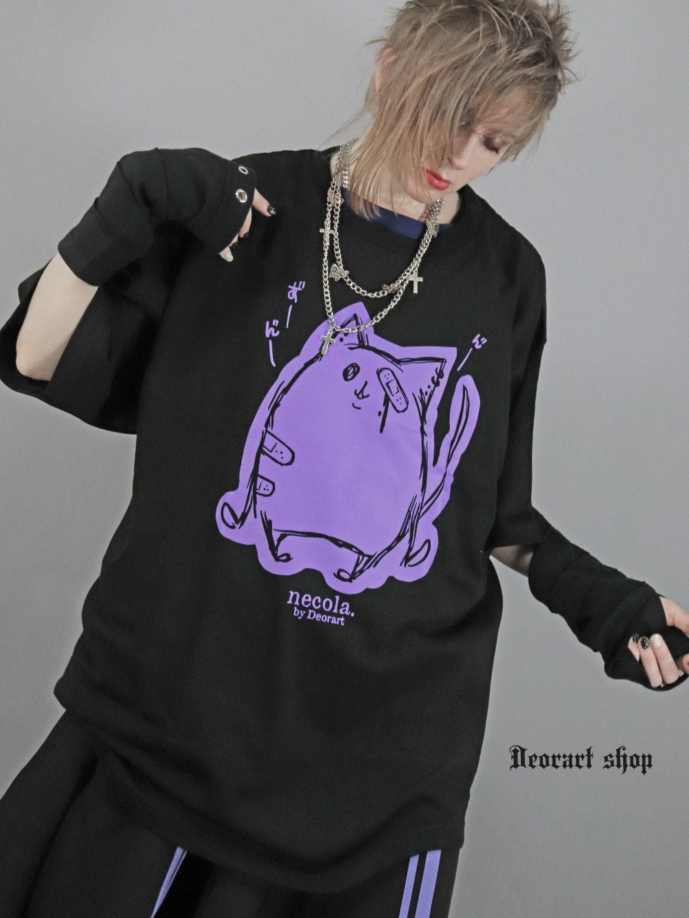 Deorart,ディオラート,ネコラ、NECOLA,通販,和,プリントT,ビッグT,大きいサイズ,V系,地雷系,病みかわいい,病みT,オカルト,ゴスパンクゴスパンク,バンギャ,メンズ,ユニセックス,レディス,ブランド,大人,emo,punk,rock,harajyuku,ファッション,服