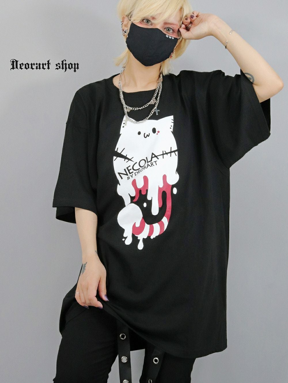 Deorart,ディオラート,ネコラ、NECOLA,通販,和,プリントT,ビッグT,大きいサイズ,V系,地雷系,病みかわいい,病みT,オカルト,ゴスパンクゴスパンク,バンギャ,メンズ,ユニセックス,レディス,ブランド,大人,emo,punk,rock,harajyuku,ファッション,服