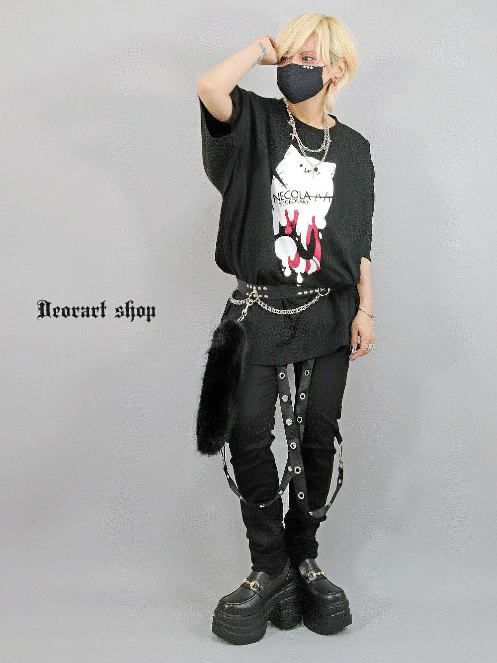 Deorart,ディオラート,ネコラ、NECOLA,通販,和,プリントT,ビッグT,大きいサイズ,V系,地雷系,病みかわいい,病みT,オカルト,ゴスパンクゴスパンク,バンギャ,メンズ,ユニセックス,レディス,ブランド,大人,emo,punk,rock,harajyuku,ファッション,服