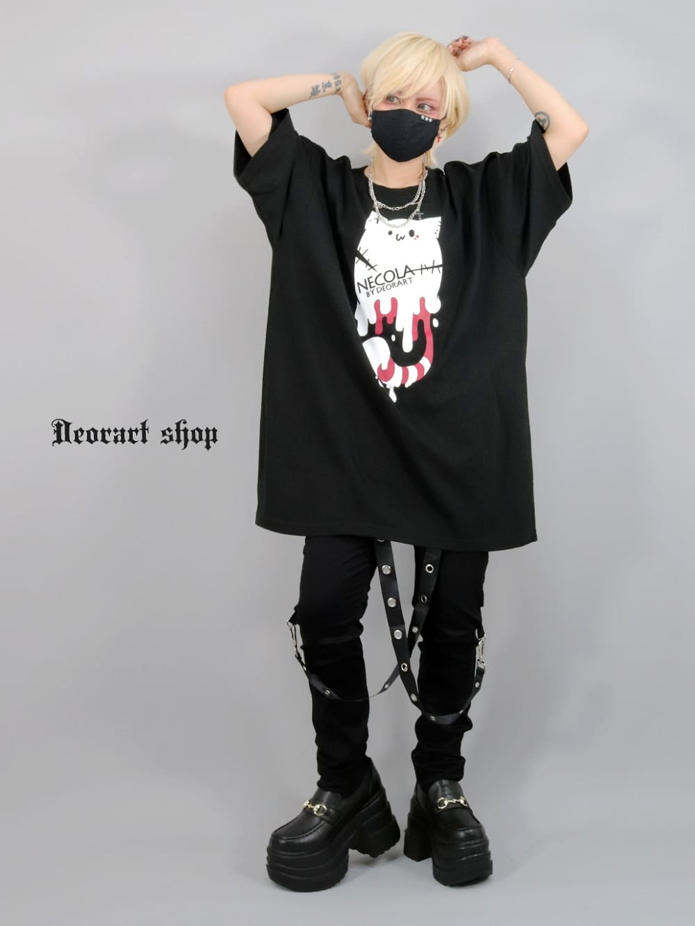 Deorart,ディオラート,ネコラ、NECOLA,通販,和,プリントT,ビッグT,大きいサイズ,V系,地雷系,病みかわいい,病みT,オカルト,ゴスパンクゴスパンク,バンギャ,メンズ,ユニセックス,レディス,ブランド,大人,emo,punk,rock,harajyuku,ファッション,服