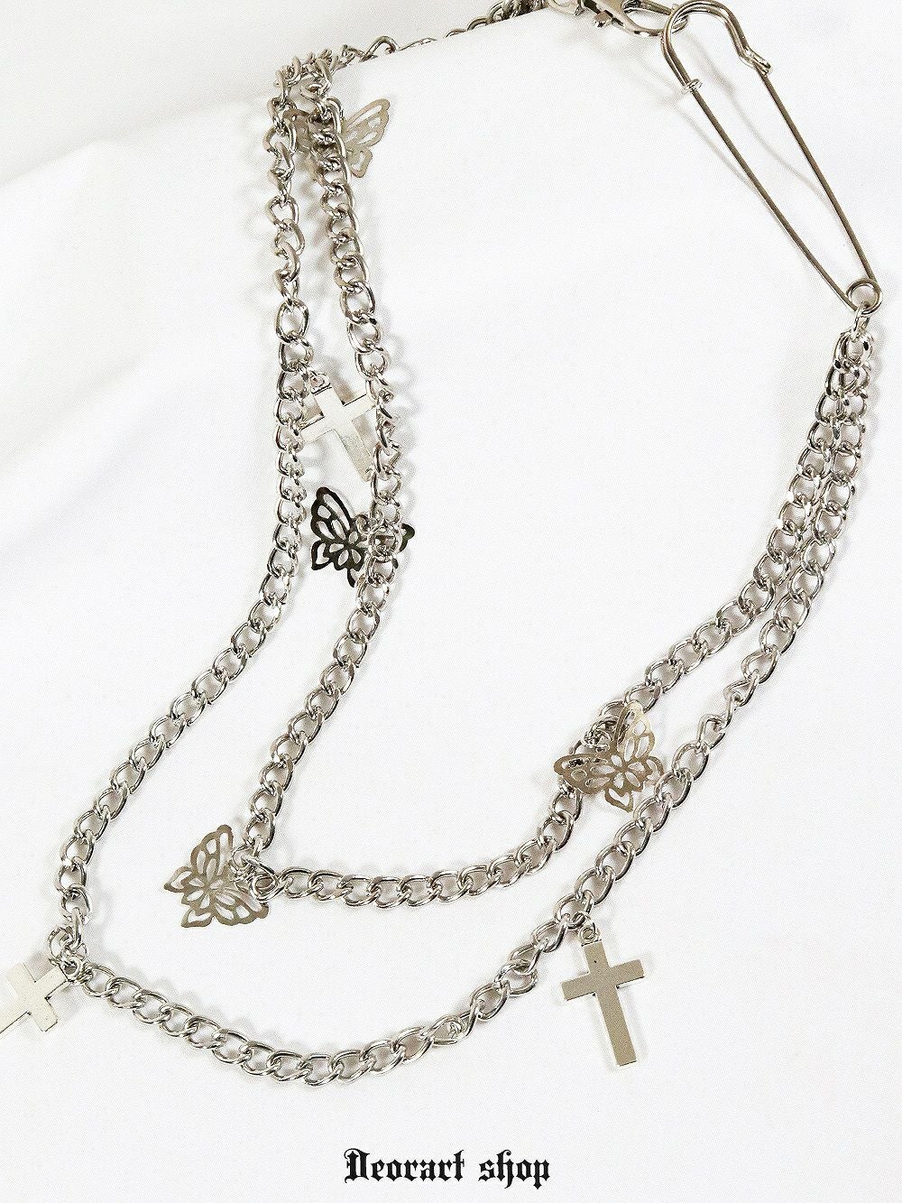 Deorart,ディオラート,V系,ヴィジュアル系,ネックレス,ペンダント,ジャラジャラ,重ね付け,3連,4連,三連,四連,薔薇,十字架,ネックレス,バンド,メンズ,レディス