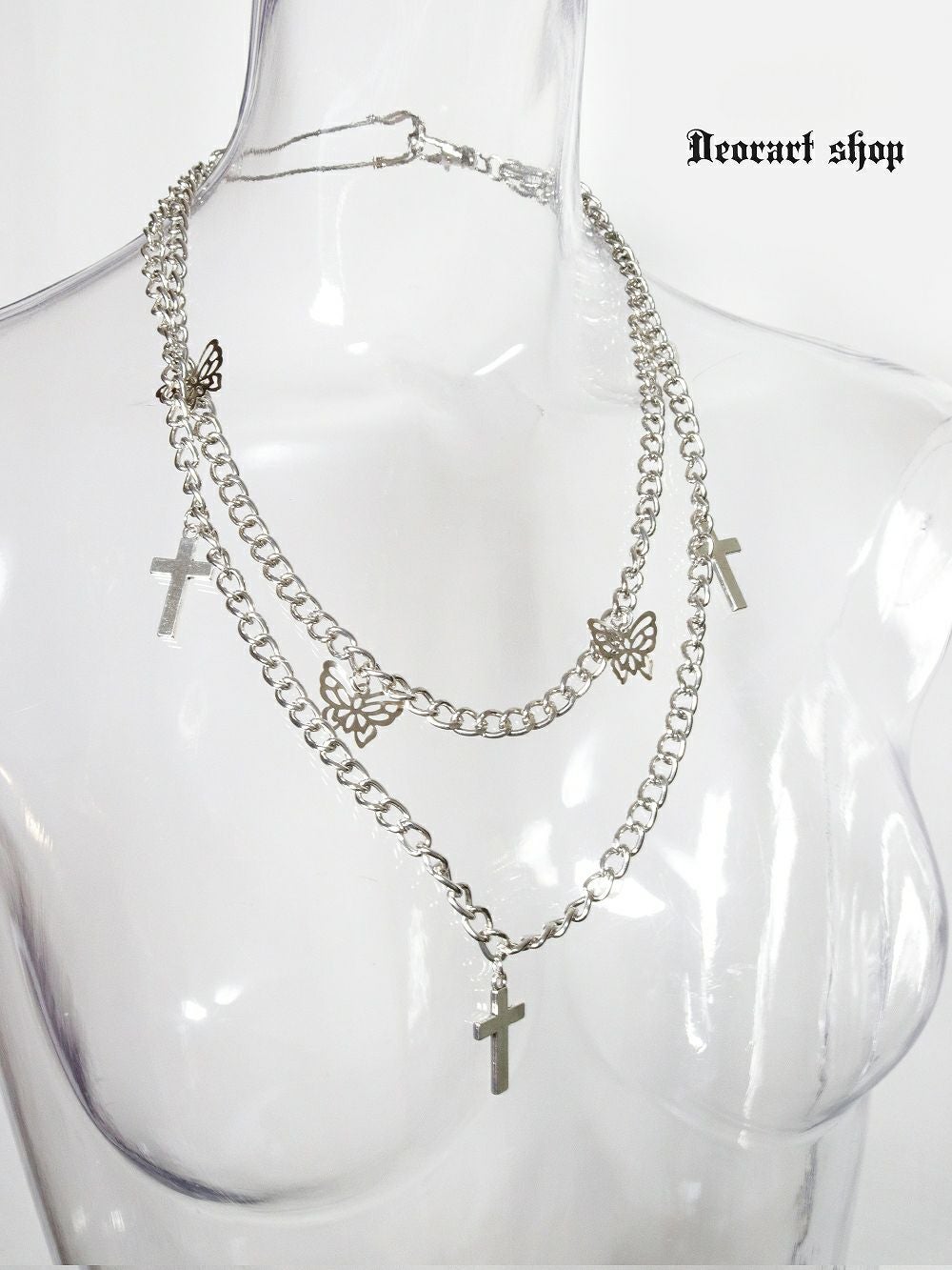 Deorart,ディオラート,V系,ヴィジュアル系,ネックレス,ペンダント,ジャラジャラ,重ね付け,3連,4連,三連,四連,薔薇,十字架,ネックレス,バンド,メンズ,レディス