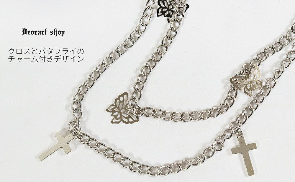 Deorart,ディオラート,V系,ヴィジュアル系,ネックレス,ペンダント,ジャラジャラ,重ね付け,3連,4連,三連,四連,薔薇,十字架,ネックレス,バンド,メンズ,レディス