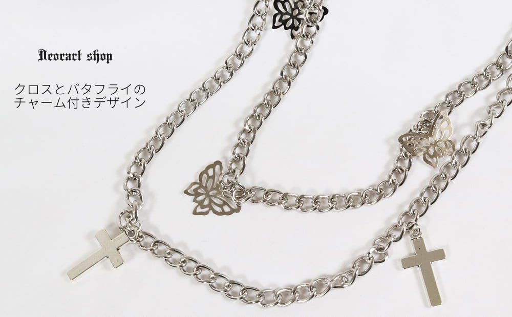 Deorart,ディオラート,V系,ヴィジュアル系,ネックレス,ペンダント,ジャラジャラ,重ね付け,3連,4連,三連,四連,薔薇,十字架,ネックレス,バンド,メンズ,レディス