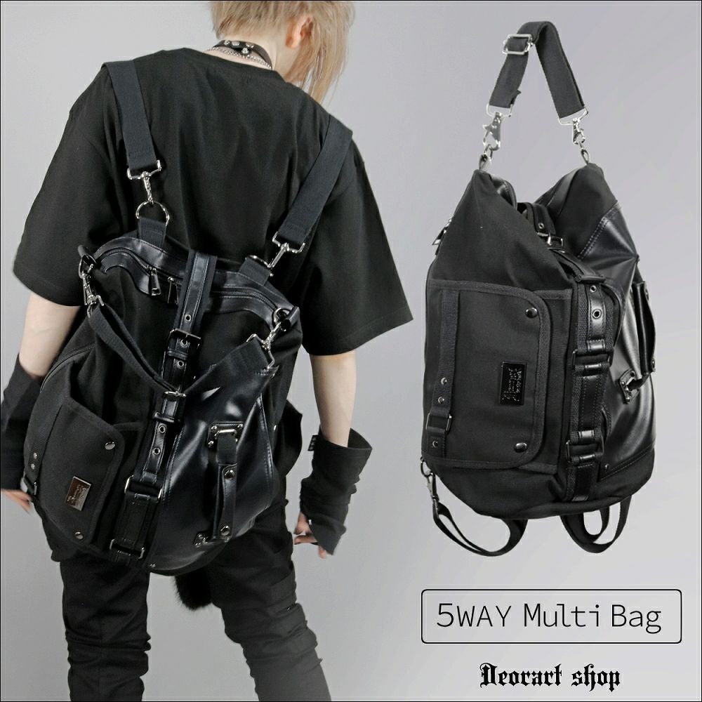 Deorart,ディオラート,バッグ,リュック,BY141,,多機能バッグ,リュック,ショルダーバッグ,V系,ヴィジュアル系,かっこいい,通勤バッグ,通学バッグ,地雷系,ゴスロリ,ゴシック,通販,emo,goth,bag,japan,anime,fashion,shopping