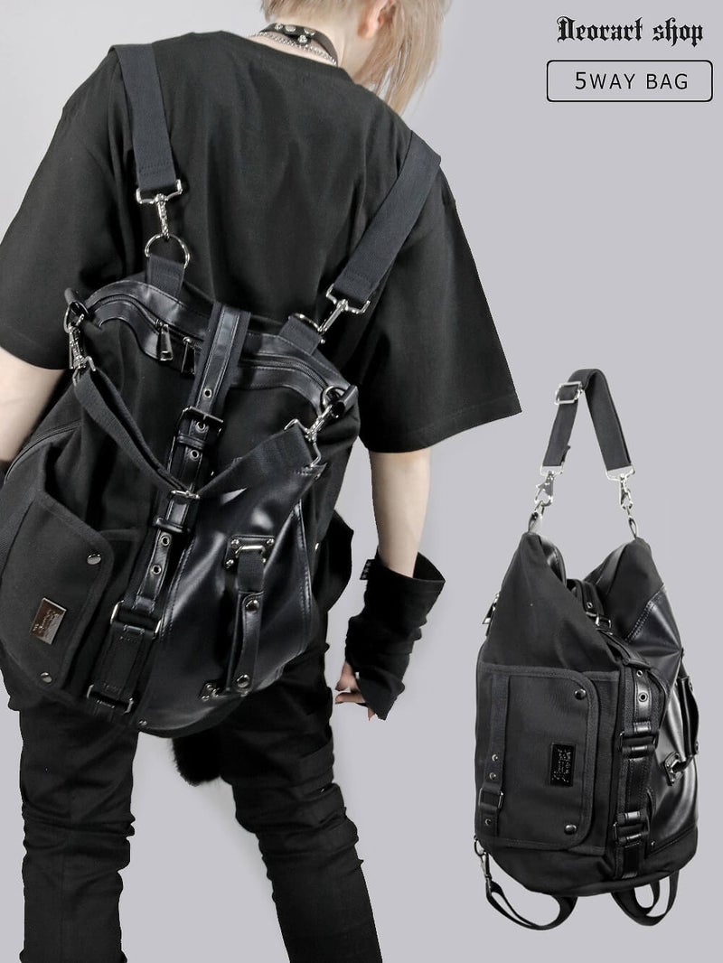 Deorart,ディオラート,バッグ,リュック,BY141,,多機能バッグ,リュック,ショルダーバッグ,V系,ヴィジュアル系,かっこいい,通勤バッグ,通学バッグ,地雷系,ゴスロリ,ゴシック,通販,emo,goth,bag,japan,anime,fashion,shopping