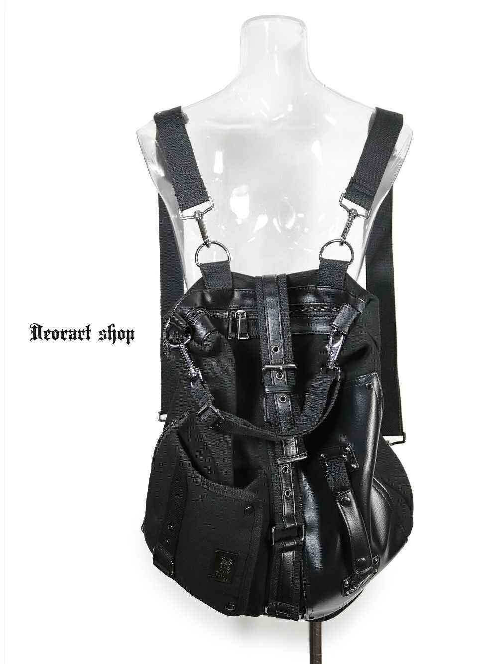 Deorart,ディオラート,バッグ,リュック,BY141,,多機能バッグ,リュック,ショルダーバッグ,V系,ヴィジュアル系,かっこいい,通勤バッグ,通学バッグ,地雷系,ゴスロリ,ゴシック,通販,emo,goth,bag,japan,anime,fashion,shopping