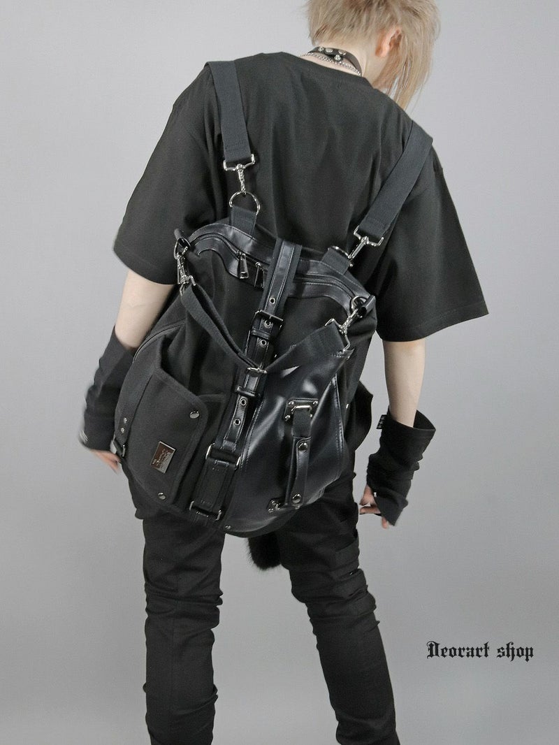 Deorart,ディオラート,バッグ,リュック,BY141,,多機能バッグ,リュック,ショルダーバッグ,V系,ヴィジュアル系,かっこいい,通勤バッグ,通学バッグ,地雷系,ゴスロリ,ゴシック,通販,emo,goth,bag,japan,anime,fashion,shopping