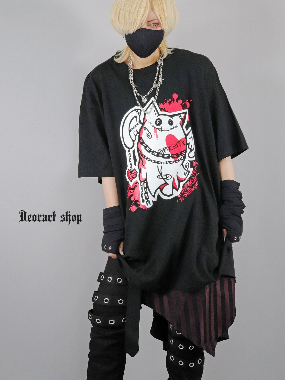 DRTP010 オーバーサイズ・プリントTシャツ【ぎぜんしゃ】 [ネコラ