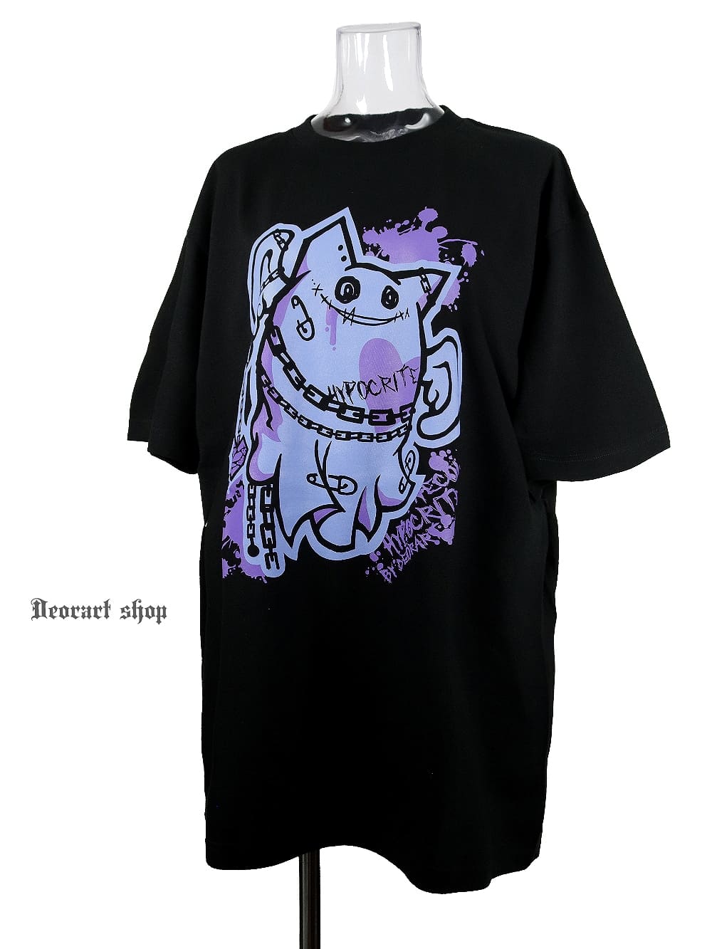 Deorart,ディオラート,ビッグT,オーバーサイズ,プリント,Tシャツ,NECOLA,ネコラ,地雷系, ペア,お揃い,天使,悪魔,メタル系,ライブ,V系,emo,Vrock