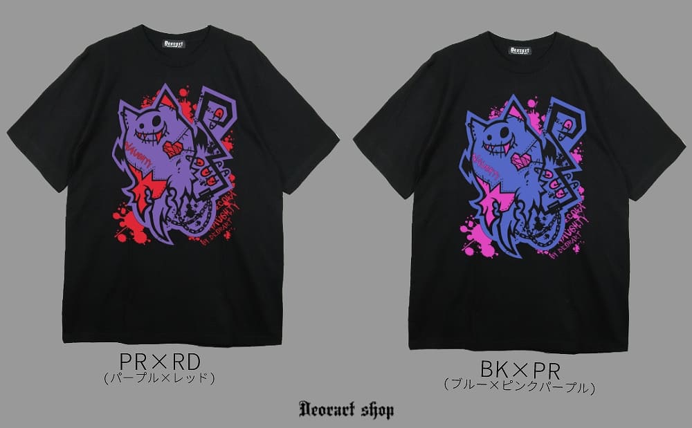 Deorart,ディオラート,ビッグT,オーバーサイズ,プリント,Tシャツ,NECOLA,ネコラ,地雷系,ペア,お揃い,天使,悪魔,メタル系,ライブ,V系,emo,Vrock