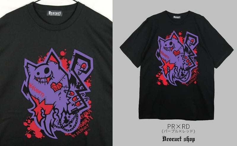 Deorart,ディオラート,ビッグT,オーバーサイズ,プリント,Tシャツ,NECOLA,ネコラ,地雷系,ペア,お揃い,天使,悪魔,メタル系,ライブ,V系,emo,Vrock