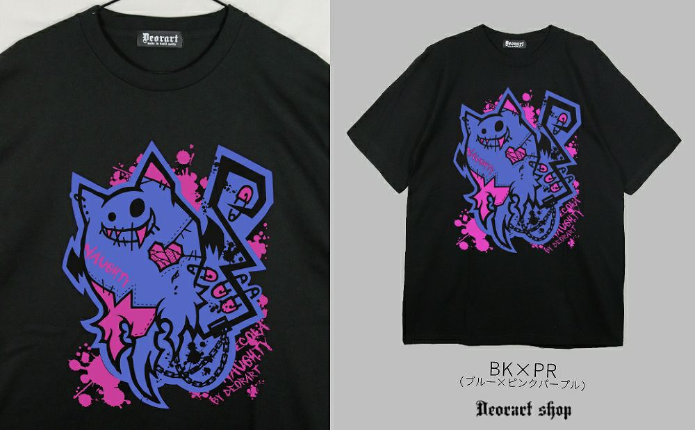 Deorart,ディオラート,ビッグT,オーバーサイズ,プリント,Tシャツ,NECOLA,ネコラ,地雷系,ペア,お揃い,天使,悪魔,メタル系,ライブ,V系,emo,Vrock