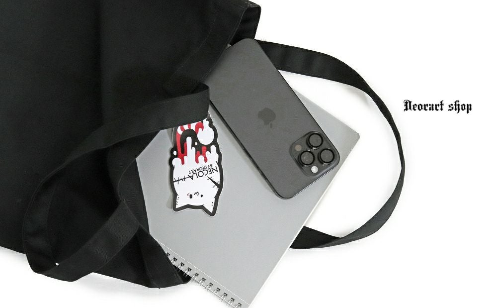 Deorart,ディオラート,パンクロック,サブカル系,NECOLA,ネコラ,地雷系, ペア,お揃い,バッグ,キャラクター,病み,猫,サブバッグ,エコバッグ,ライブ,V系,emo,Vrock