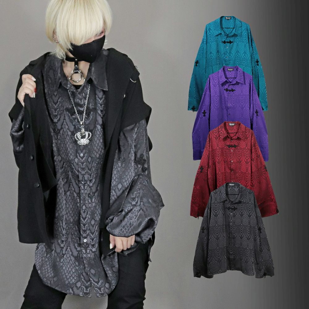 DRT2850 【GOTH CHINA】キョンシースリーブ・中華 ギャング シャツ