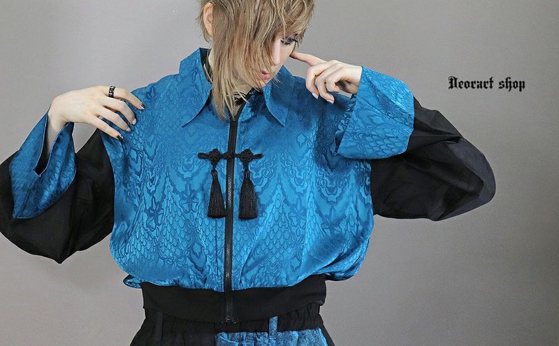 Deorart,ディオラート,地雷系,中華風,ネオチャイナ,和風,サイバー,原宿系,ジャージ,透け,シアー,V系,goth china,,emo,punk,rock,harajyuku ,ゴシック,モード,ファッション,服,通販