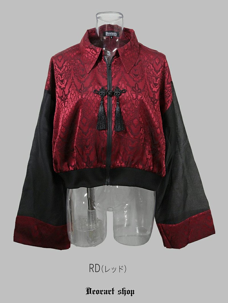 Deorart,ディオラート,地雷系,中華風,ネオチャイナ,和風,サイバー,原宿系,ジャージ,透け,シアー,V系,goth china,,emo,punk,rock,harajyuku ,ゴシック,モード,ファッション,服,通販