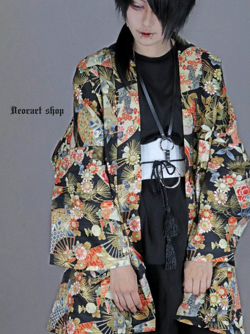 Deorart,ディオラート,和装,和柄,羽織り,浴衣,着物,赤,青,派手,ゴシック,和ゴス,コスプレ,衣装,, 地雷系,ライブ,V系,emo,Vrock,kimono,anime,fashion
