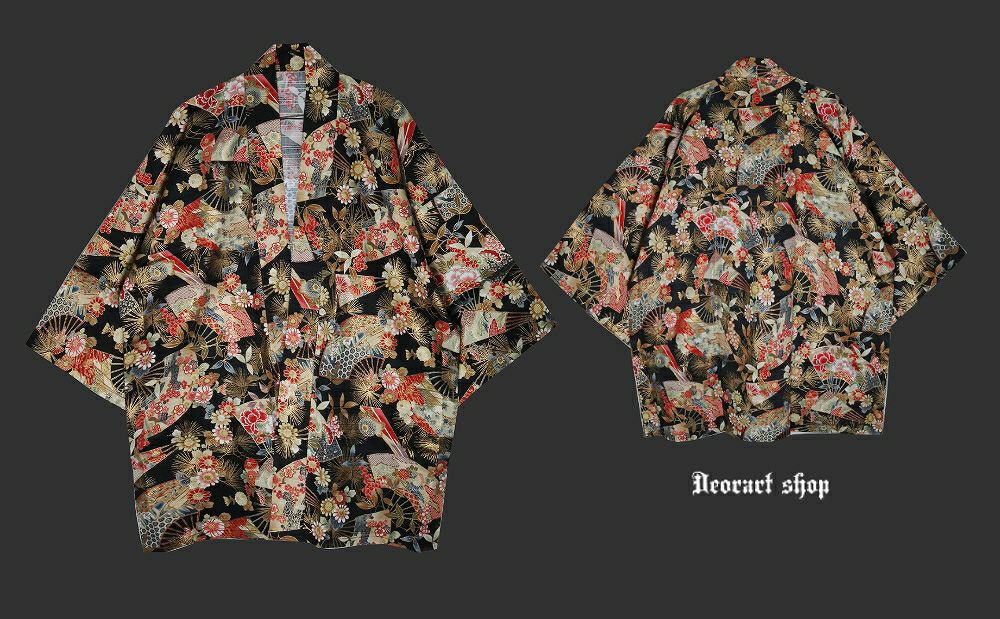 Deorart,ディオラート,和装,和柄,羽織り,浴衣,着物,赤,青,派手,ゴシック,和ゴス,コスプレ,衣装,, 地雷系,ライブ,V系,emo,Vrock,kimono,anime,fashion