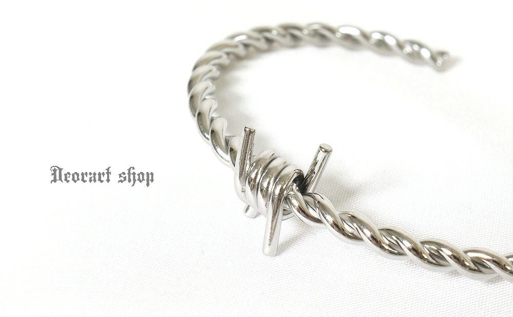 Deorart,ディオラート,有刺鉄線,スタッズ,バングル,腕輪,重ね付け,V系,ヴィジュアル系,サブカル,ファッション,連結,アーマーリング,メンズ,レディス ,emo,Vrock,kimono,anime,fashion