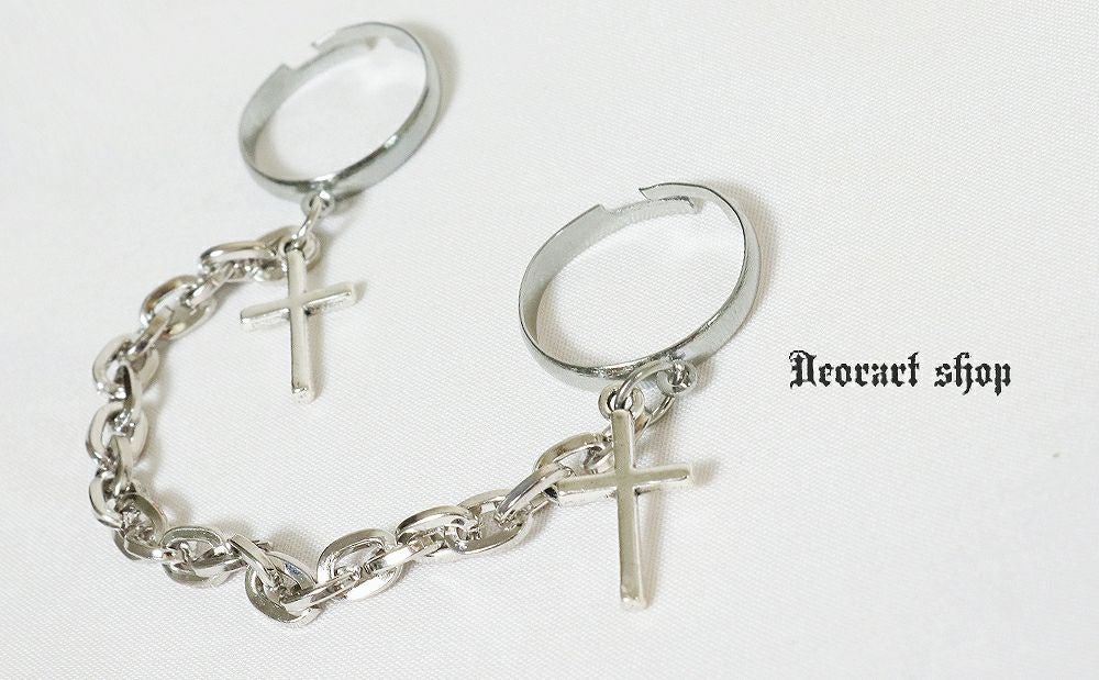 Deorart,ディオラート,十字架,指輪,V系,ヴィジュアル系,サブカル,ファッション,連結,アーマーリング,メンズ,レディス