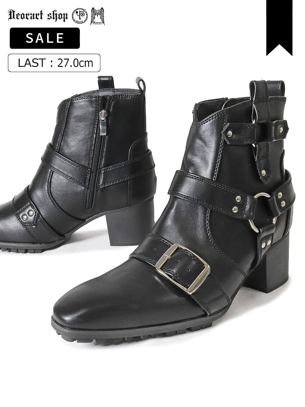 Deorart,ディオラート,ポインテッドトゥ,とんがり,メンズ,ショートブーツ,ヴィジュアル系,V系,ホスト,バンド,パンクロック,地雷系,サブカル,シューズ,靴,衣装,大きいサイズ,emo,fashion,shoes,Japan,Vkei,kawaii,cawaii
