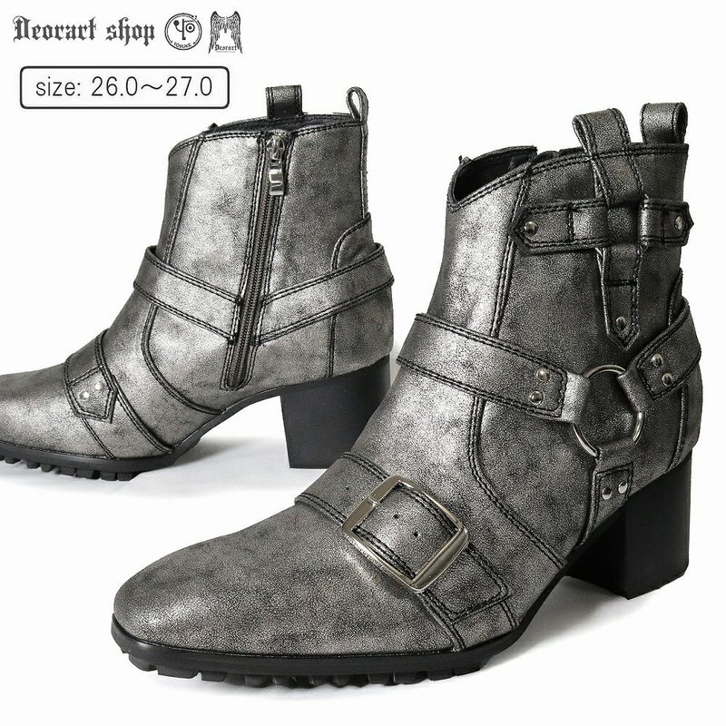 Deorart,ディオラート,ポインテッドトゥ,とんがり,メンズ,ショートブーツ,ヴィジュアル系,V系,ホスト,バンド,パンクロック,地雷系,サブカル,シューズ,靴,衣装,大きいサイズ,emo,fashion,shoes,Japan,Vkei,kawaii,cawaii