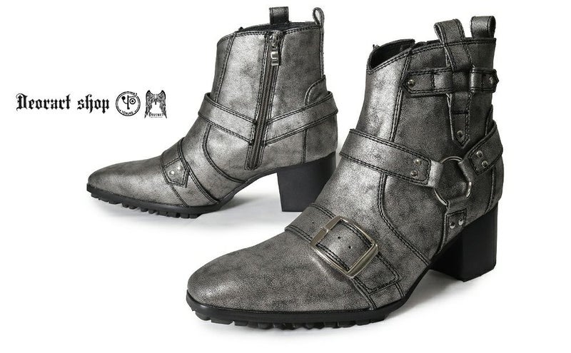 Deorart,ディオラート,ポインテッドトゥ,とんがり,メンズ,ショートブーツ,ヴィジュアル系,V系,ホスト,バンド,パンクロック,地雷系,サブカル,シューズ,靴,衣装,大きいサイズ,emo,fashion,shoes,Japan,Vkei,kawaii,cawaii