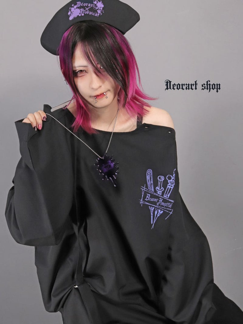 Deorart,ディオラート,ハロウィン・コスプレ・ナースキャップ・ナースハット,病院,ゾンビ,テーマパークコーデ,ホラー・衣装・大人・メンズ・レディス,包帯,ナースコーデ,ドクター,注射器,医者,白衣,マッドサイエンティスト,通販,地雷系,,V系,ヴィジュアル系,男,ファッション,mad scientist,emo,fashion