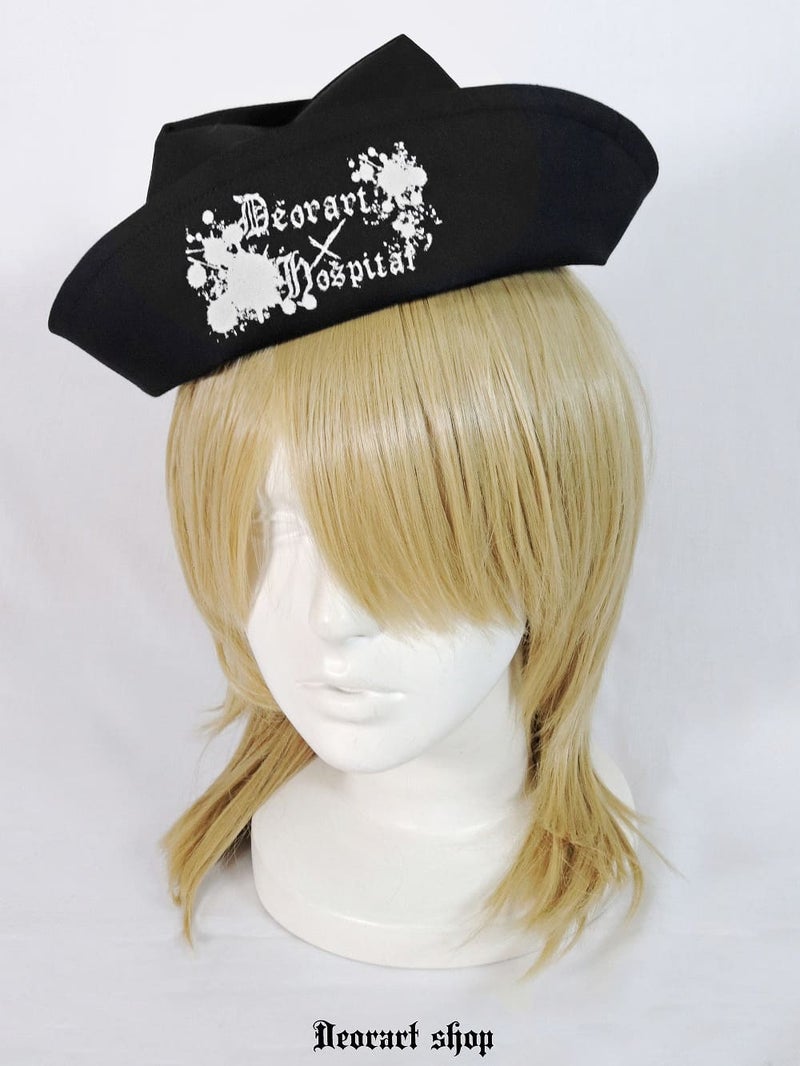 Deorart,ディオラート,ハロウィン・コスプレ・ナースキャップ・ナースハット,病院,ゾンビ,テーマパークコーデ,ホラー・衣装・大人・メンズ・レディス,包帯,ナースコーデ,ドクター,注射器,医者,白衣,マッドサイエンティスト,通販,地雷系,,V系,ヴィジュアル系,男,ファッション,mad scientist,emo,fashion