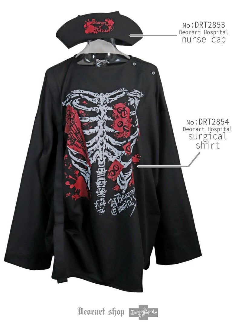 Deorart,ディオラート,ハロウィン・コスプレ・ナース・病院・ゾンビ・テーマパークコーデ・ホラー・衣装・大人・メンズ・レディス,包帯,ナースコーデ,ドクター,注射器,聴診器,プリント,医者,白衣,マッドサイエンティスト,,ゴスロリ,通販,地雷系,,V系,ヴィジュアル系,男,ファッション,mad scientist,emo,fashion