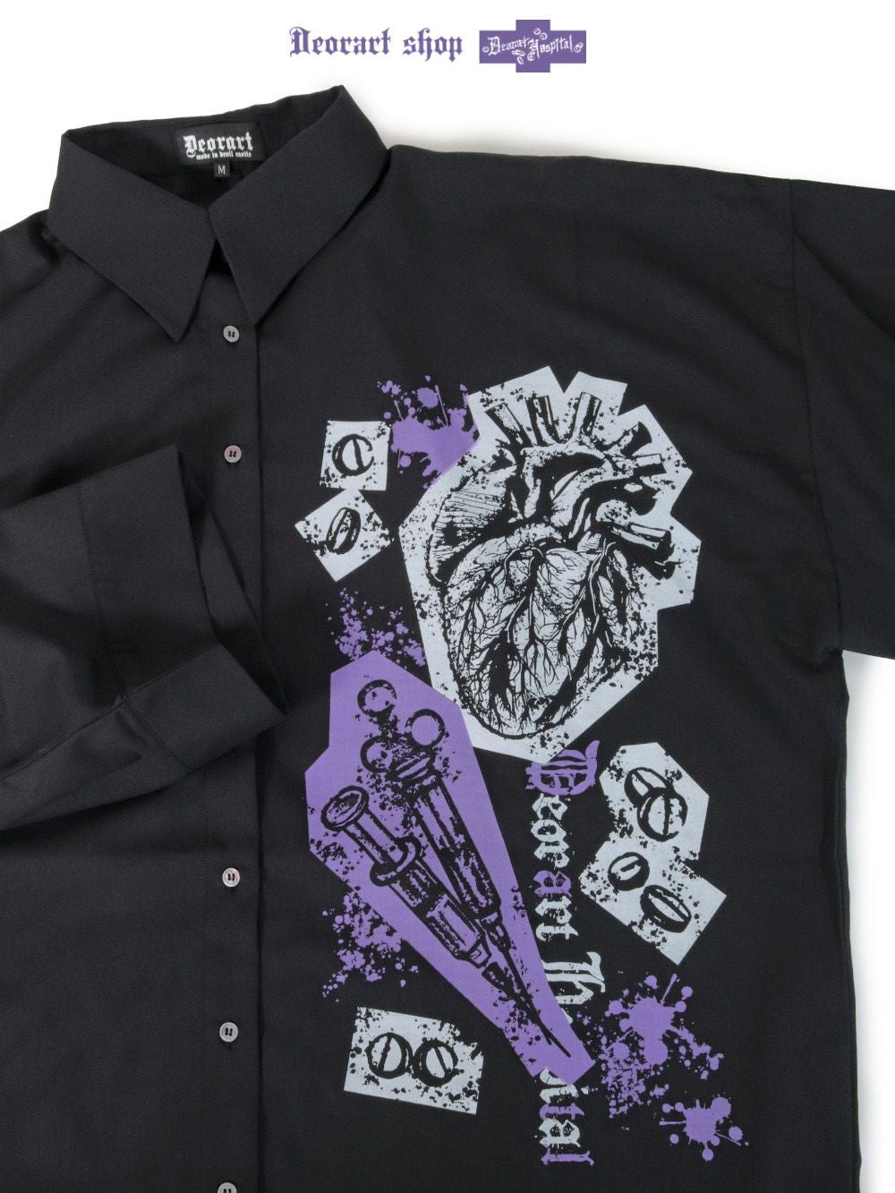 Deorart,ディオラート,病院風コーデ,血まみれ,包帯,ナースコーデ,ドクター,注射器,聴診器,プリント,医者,白衣,マッドサイエンティスト,ホラー,コスプレ,ゴスロリ,通販,地雷系,ハロウィン,衣装,バンド,コンカフェ,V系,ヴィジュアル系,男,メンズ,レディース,ファッション,mad scientist,emo,fashion